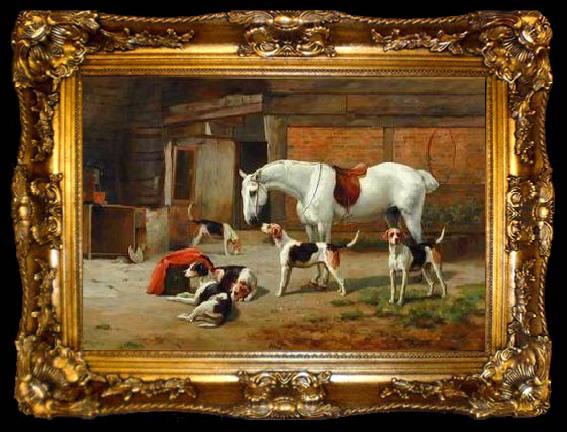 framed  unknow artist Classical hunting fox, Equestrian and Beautiful Horses, 011., ta009-2